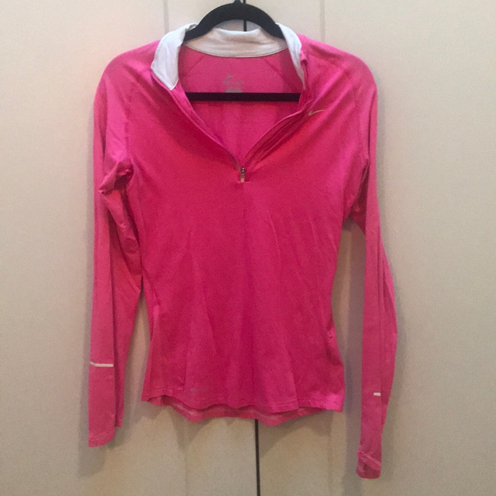 Pink Nike Dry-Fit half zip pullover